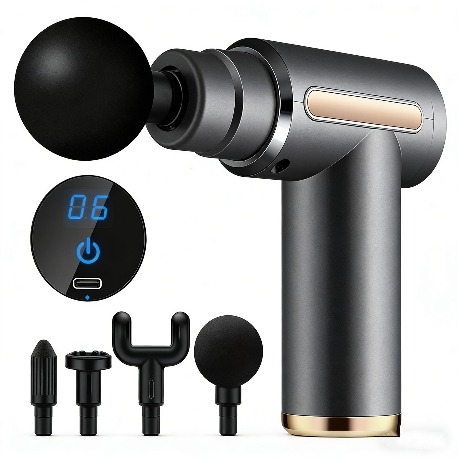 2026 Handheld Massage Gun, Portable Fascia And Body Massage GunLightweightRechargeableWith4Replaceable Massage HeadsRechargeable сірий колір
2026 Handheld Massage Gun, Portable Fascia And Body Massage GunLightweightRechargeableWith4Replaceable Massage HeadsRechargeable сірий колір