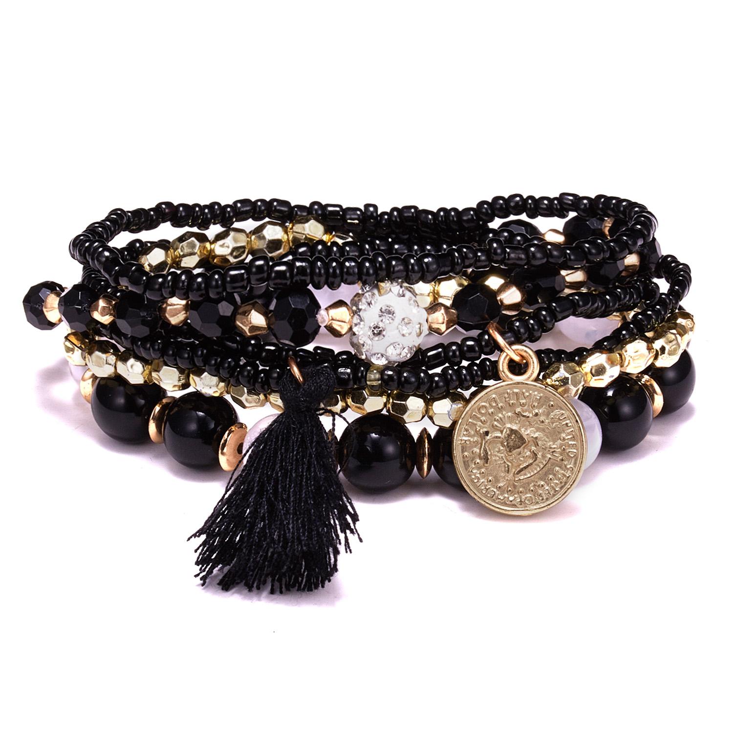 Natural Crystal Stone Beads Bracelet Bohemian Multilayer Colorful Beaded Charm Bracelets Elastic Rope Handmade Wristband Jewelry
Natural Crystal Stone Beads Bracelet Bohemian Multilayer Colorful Beaded Charm Bracelets Elastic Rope Handmade Wristband Jewelry