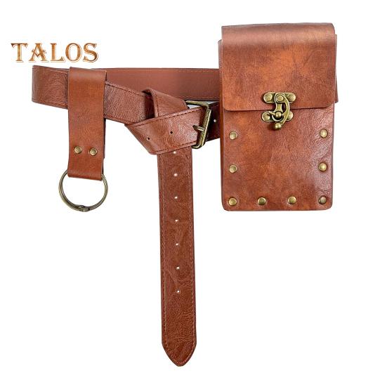 Унисекс ретро поясная сумка стимпанк ренессанс поясная сумка кошелек для монет средневековый праздничный костюм аксессуары для Хэллоуина походная юбка ремень повседневный поясной ремень кофейный