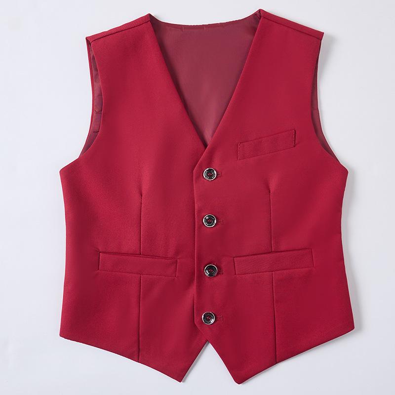 Children s Black British-Style Solid Color Suit Vest for Boys and Girls Performances 160 cm яскраво-червоного кольору
Children s Black British-Style Solid Color Suit Vest for Boys and Girls Performances 160 cm яскраво-червоного кольору