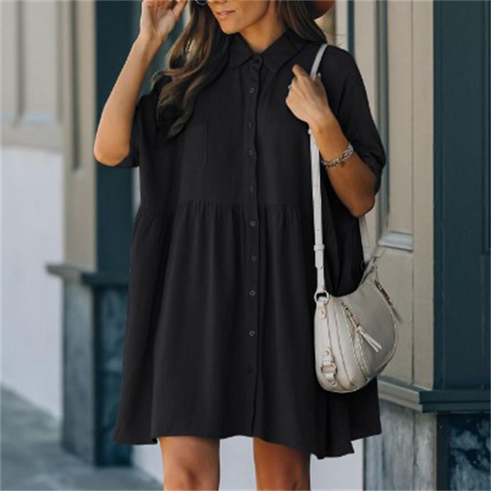 Women’s Loose Fit Button Down Beach Cover Up Shirt Dress Flowy Tunic Lightweight Vacation Casual Oversized Blouse Top One Size чёрный
Women’s Loose Fit Button Down Beach Cover Up Shirt Dress Flowy Tunic Lightweight Vacation Casual Oversized Blouse Top One Size чёрный