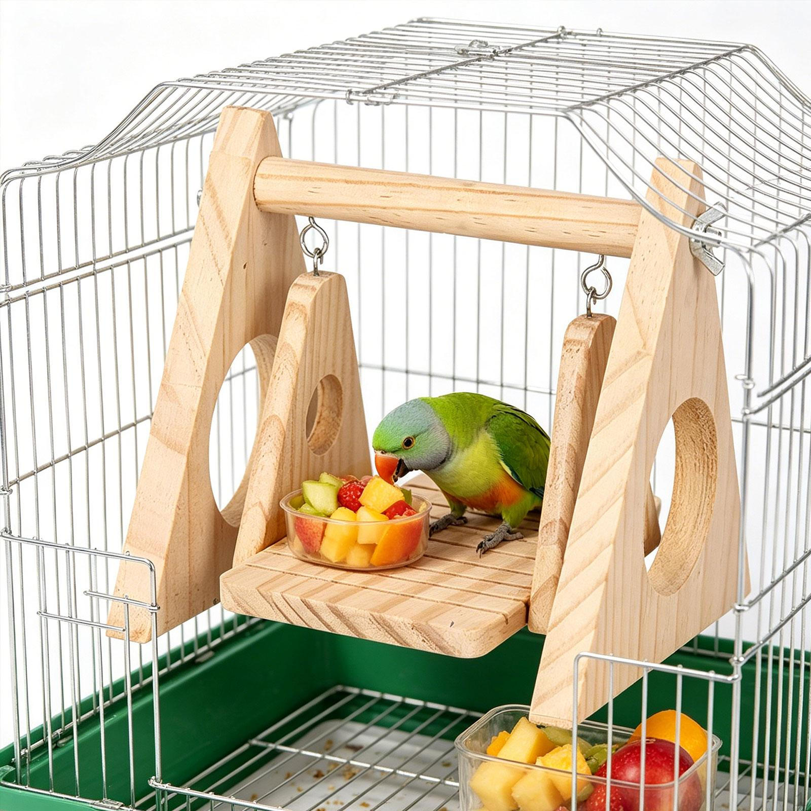 Parrot Swing Toy Rest Stand Bird Cage Accessory Entertainment Play Fun Exercise Wooden
Parrot Swing Toy Rest Stand Bird Cage Accessory Entertainment Play Fun Exercise Wooden