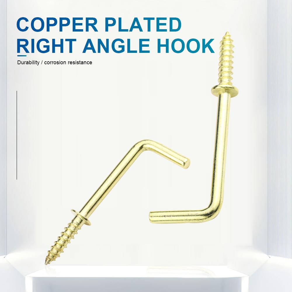 NINDEJIN 1/2 ~1-1/2 Square Bend Hooks Kit Brass Plated L-Shaped Right Angle Screw Hook Self Tapping Screw in Hook for Hanging 1-2 inch 30pcs
NINDEJIN 1/2 ~1-1/2 Square Bend Hooks Kit Brass Plated L-Shaped Right Angle Screw Hook Self Tapping Screw in Hook for Hanging 1-2 inch 30pcs