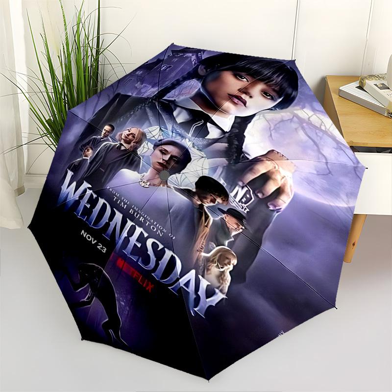 Wednesday AddamsThemed Automatic Opening and Closing Umbrella - 8 Ribs, Suitable for Leisure and Going Out, Outdoor Accessory, Gothic Style,
Wednesday AddamsThemed Automatic Opening and Closing Umbrella - 8 Ribs, Suitable for Leisure and Going Out, Outdoor Accessory, Gothic Style,