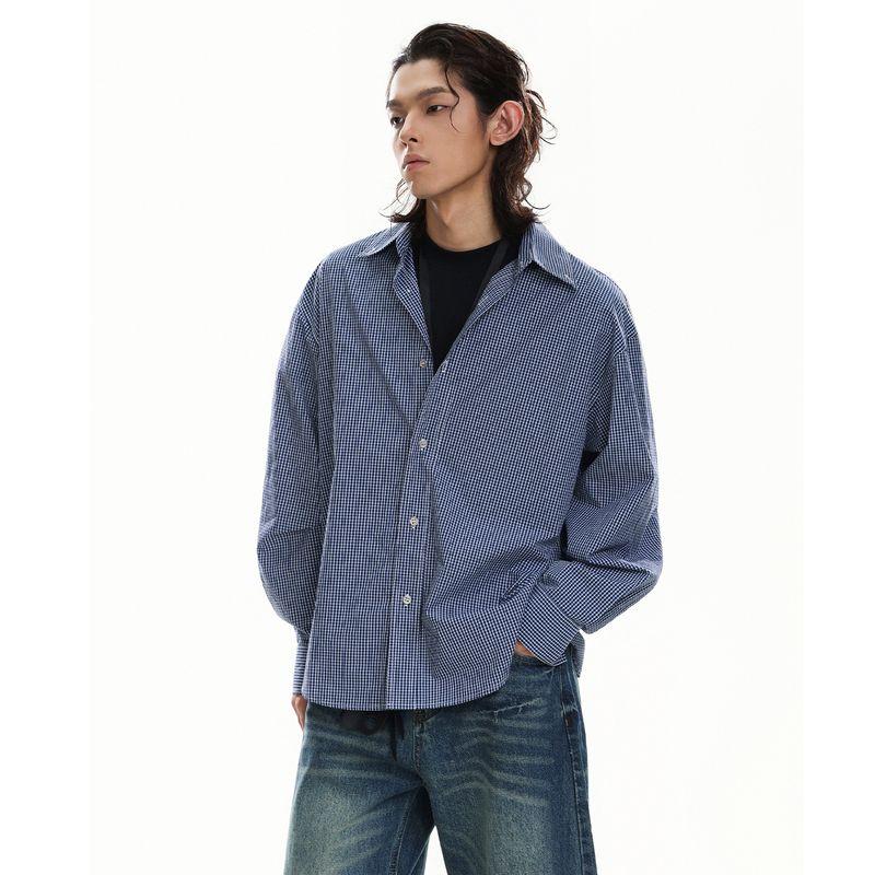 Acrardic American Classic Blue Long-Sleeved Shirt Retro Vintage Casual Loose Versatile Work Shirt Navy Blue Plaid 2XL
Acrardic American Classic Blue Long-Sleeved Shirt Retro Vintage Casual Loose Versatile Work Shirt Navy Blue Plaid 2XL