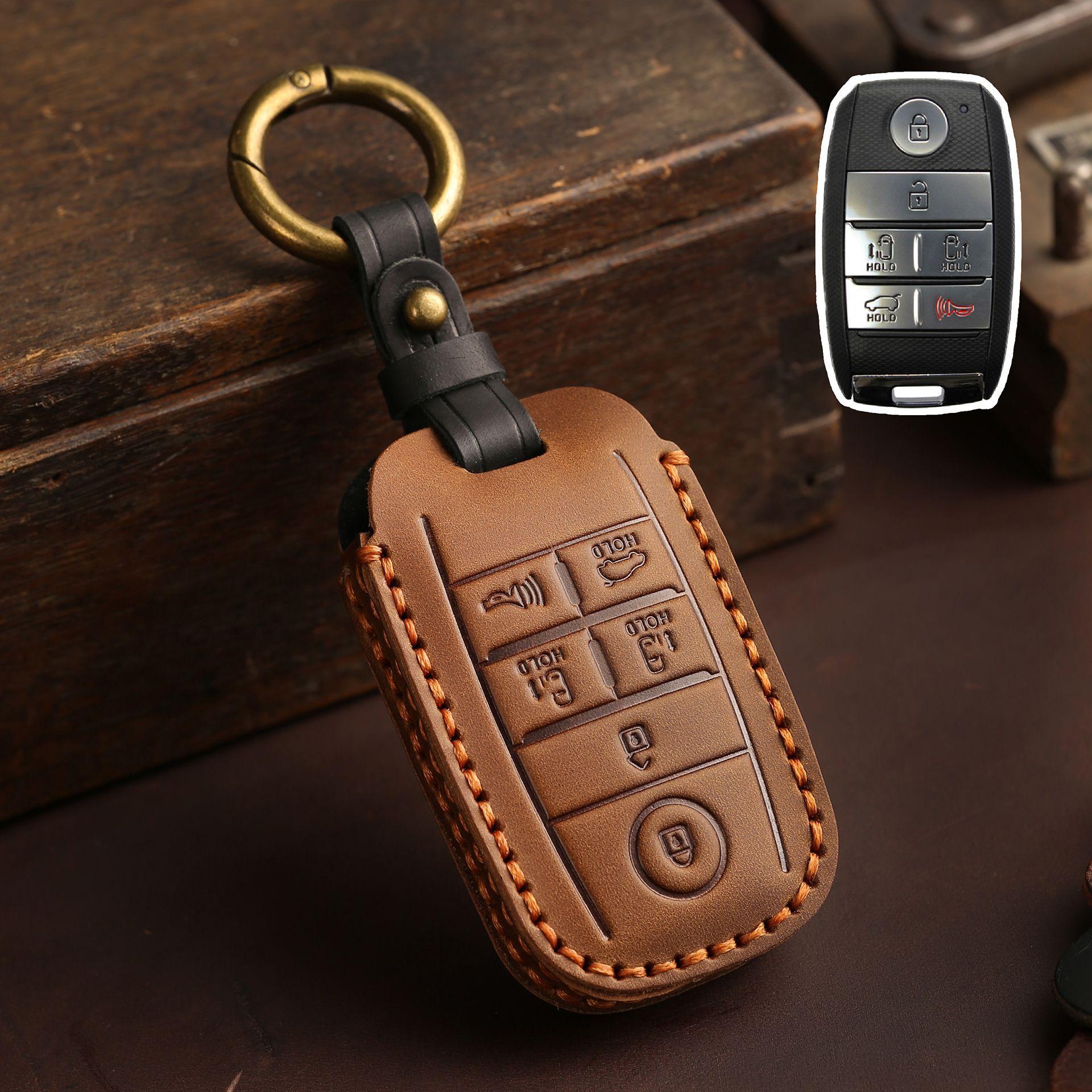 Leather key bag is suitable for Kia Jiahua commercial vehicle mpv key cover, pure handmade cowhide protective case, retro. коричневый
Leather key bag is suitable for Kia Jiahua commercial vehicle mpv key cover, pure handmade cowhide protective case, retro. коричневый