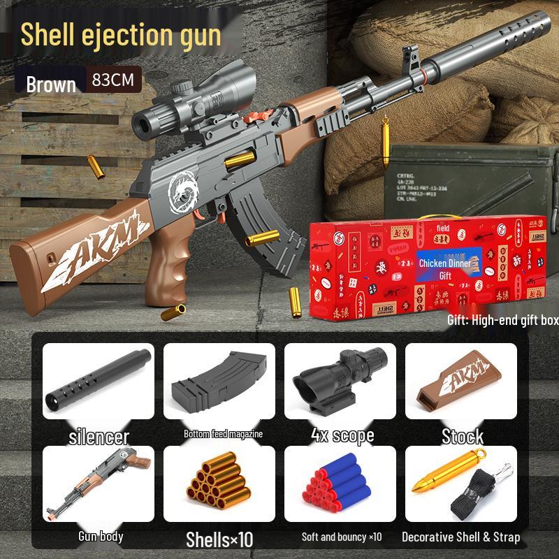 Детский игрушечный автомат АК-47: Ручной болтовой карабин с мягкими пулями и выбрасываемыми гильзами
Детский игрушечный автомат АК-47: Ручной болтовой карабин с мягкими пулями и выбрасываемыми гильзами