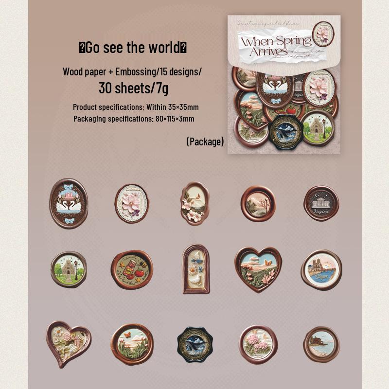 Spring Arrival Retro Journaling Stickers: Ketchup-Style Faux Wax Seals for DIY Collage
Spring Arrival Retro Journaling Stickers: Ketchup-Style Faux Wax Seals for DIY Collage
