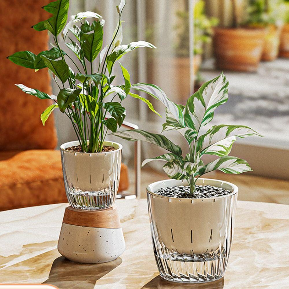 Durable Self-priming Flowerpot Thicken Flower Vase Seedling Tray Water Cultivation Plant S білий
Durable Self-priming Flowerpot Thicken Flower Vase Seedling Tray Water Cultivation Plant S білий