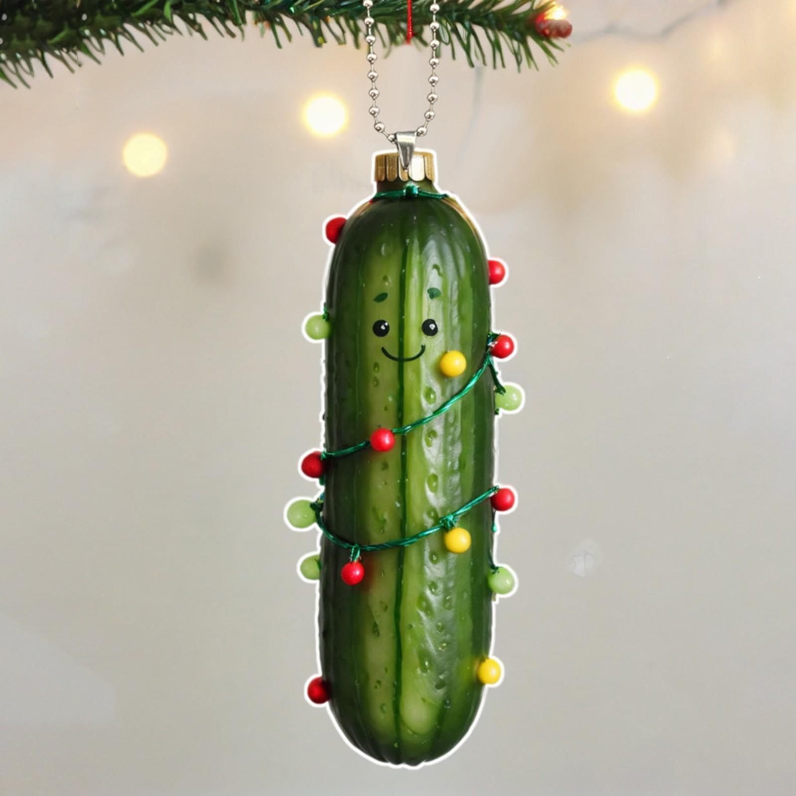 2D Multi Functional Acrylic Decorative Christmas Tree Pendant Cute Cucumber Christmas Pendant One Size
2D Multi Functional Acrylic Decorative Christmas Tree Pendant Cute Cucumber Christmas Pendant One Size