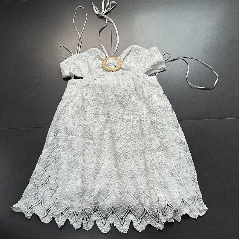 Foreign Trade Los Angeles Single Sexy Gyaru Wind Beach Hanging Neck Backless A Word Hem Lace Dress Backless Dress White Lace Dress S
Foreign Trade Los Angeles Single Sexy Gyaru Wind Beach Hanging Neck Backless A Word Hem Lace Dress Backless Dress White Lace Dress S