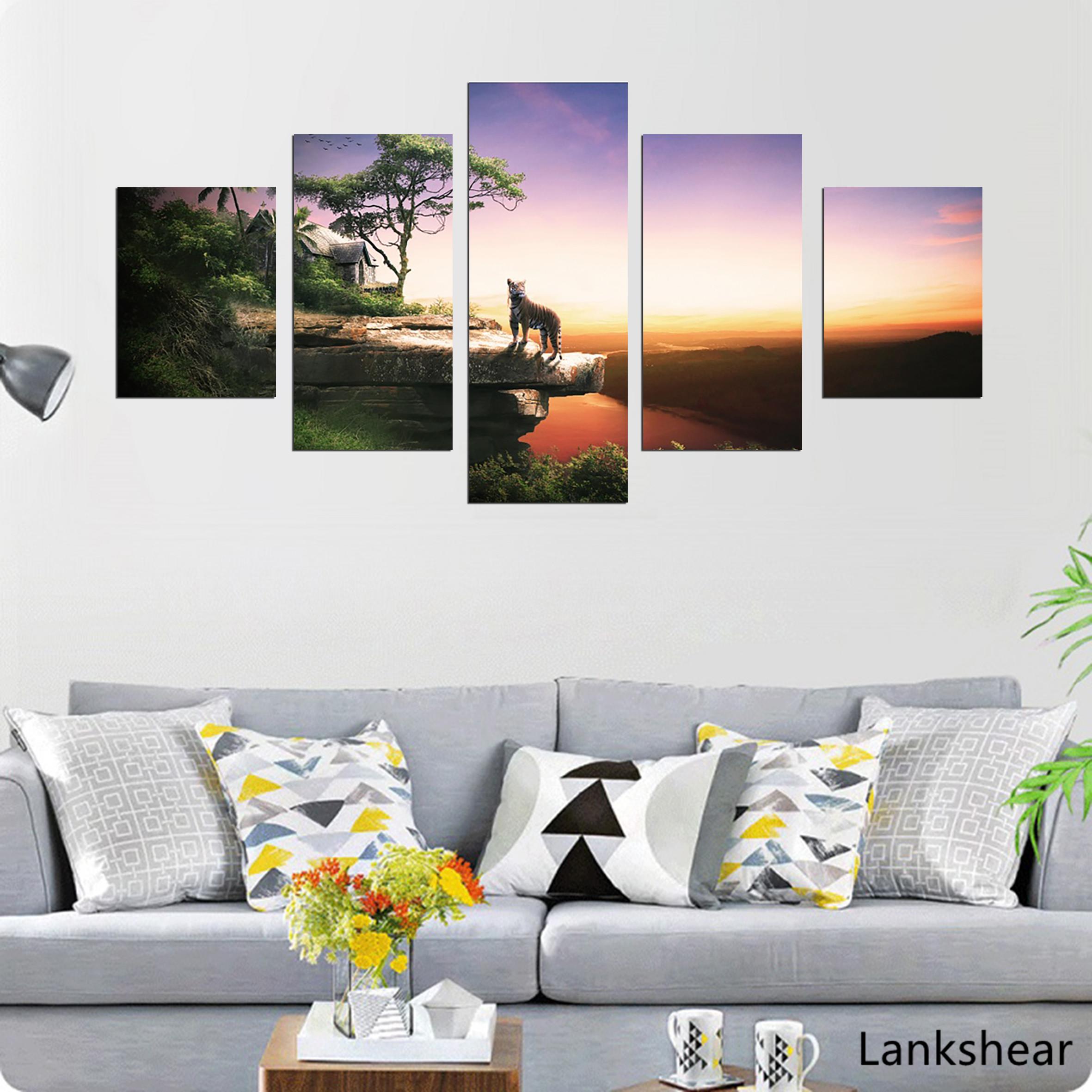 Холст HD Prints Пейзажные картины Настенные художественные рамки для гостиной Домашний декор 5 штук Тигр Картинки Животные Олени Плакаты
Холст HD Prints Пейзажные картины Настенные художественные рамки для гостиной Домашний декор 5 штук Тигр Картинки Животные Олени Плакаты