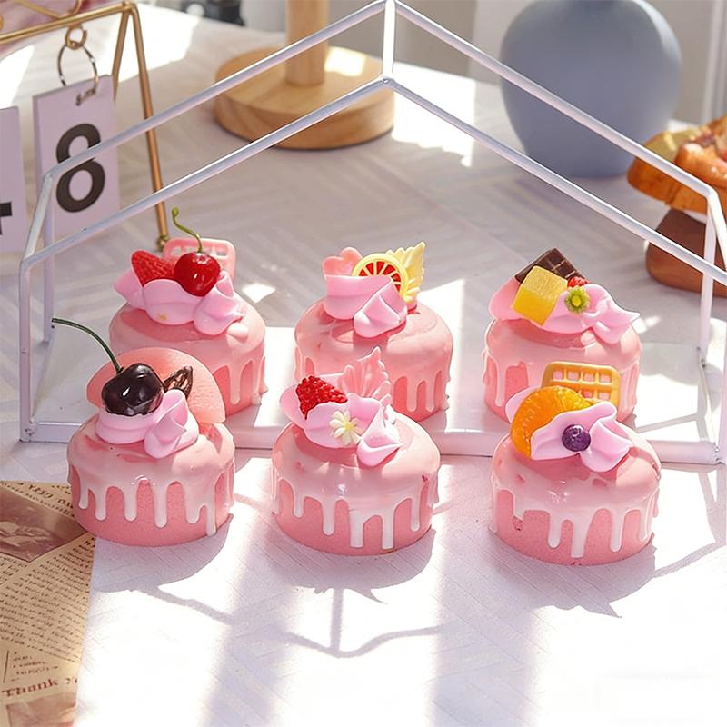6pcs Lifelike Fake Cake Model Artificial Cake Food Pink Decor for Home Kitchen Bakery Display & Photography Props Fridge Magnet
6pcs Lifelike Fake Cake Model Artificial Cake Food Pink Decor for Home Kitchen Bakery Display & Photography Props Fridge Magnet