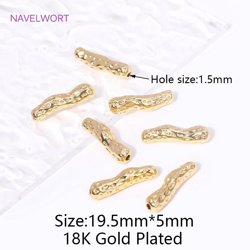 18K Gold Plated Strip Spacer Beads Brass Metal Irregular Tube Beads For DIY Beading Bracelet Jewelry Making Supplies Wholesale 2 pieces
18K Gold Plated Strip Spacer Beads Brass Metal Irregular Tube Beads For DIY Beading Bracelet Jewelry Making Supplies Wholesale 2 pieces