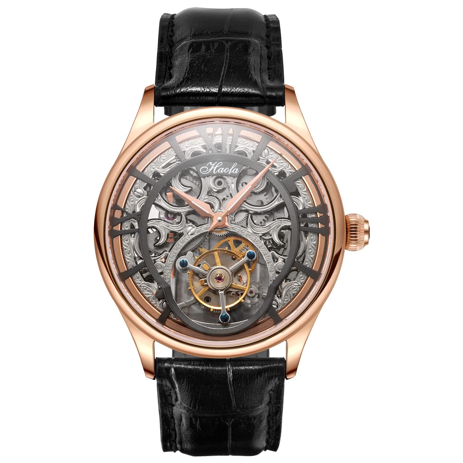 HAOFA Skeleton Tourbillon Mechanical Watch Sapphire Flying Tourbillon Hollow Watch Luxury Fashion Men s Men s золотий
HAOFA Skeleton Tourbillon Mechanical Watch Sapphire Flying Tourbillon Hollow Watch Luxury Fashion Men s Men s золотий