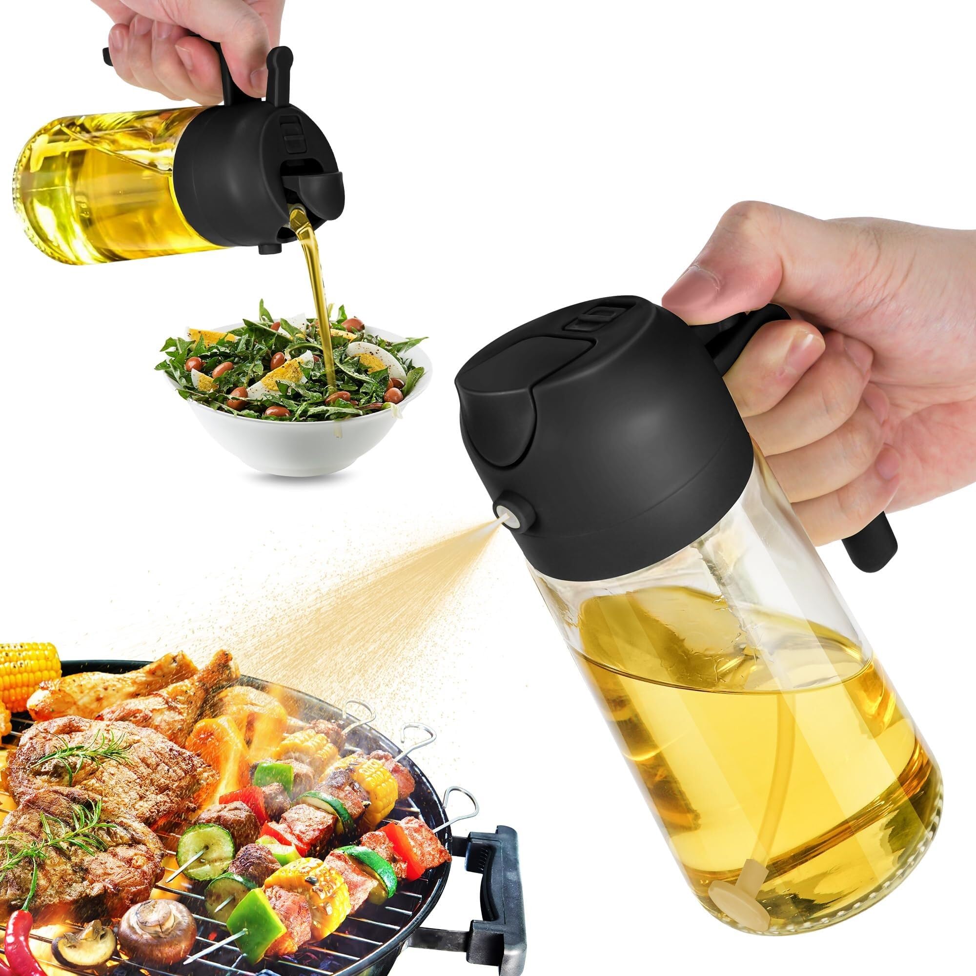 2in1 Oil Sprayer Bottle 500ml Plastic Spray Oil Dispenser Oil Spray Jar Cruet BBQ Kitchen Baking Roasting Picnic Kitchen Tool
2in1 Oil Sprayer Bottle 500ml Plastic Spray Oil Dispenser Oil Spray Jar Cruet BBQ Kitchen Baking Roasting Picnic Kitchen Tool