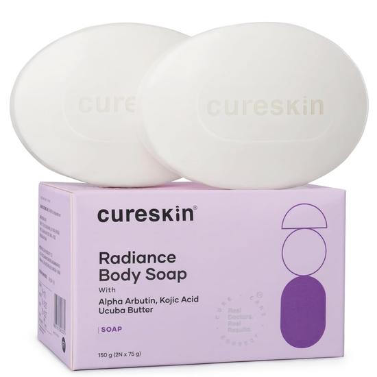 Мило для тіла Cureskin Radiance | Від пігментації та сонячних пошкоджень з альфа-арбутином, койєвою кислотою та маслом укуби | Видалення засмаги з мила, 75 г (Упаковка з 2 штук)
Мило для тіла Cureskin Radiance | Від пігментації та сонячних пошкоджень з альфа-арбутином, койєвою кислотою та маслом укуби | Видалення засмаги з мила, 75 г (Упаковка з 2 штук)