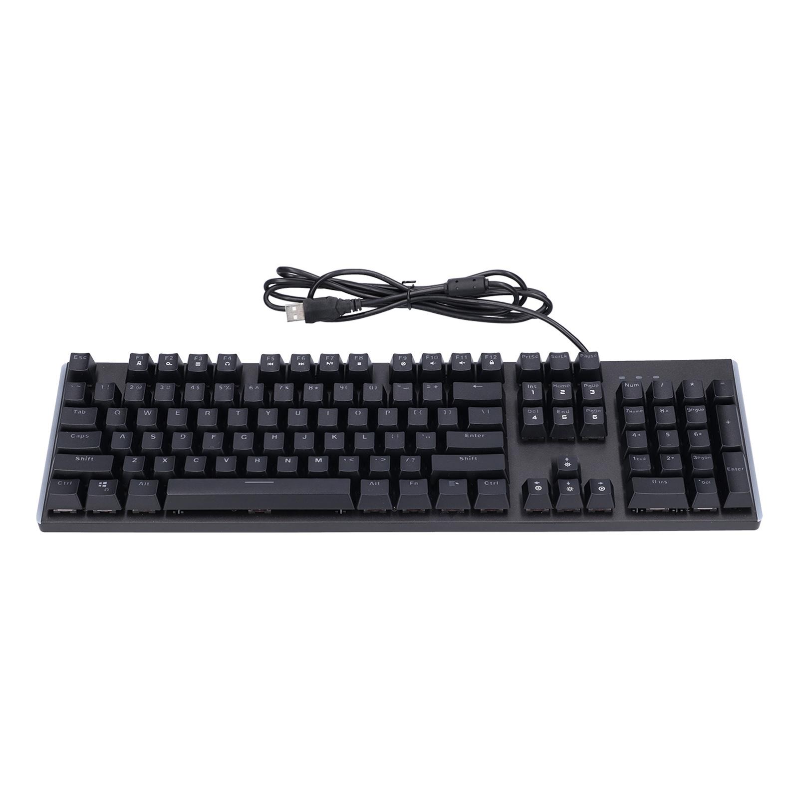 Проводная клавиатура 104 клавиши с обеих сторон цветная подсветка проводная подсветка механический игровой компьютер
Проводная клавиатура 104 клавиши с обеих сторон цветная подсветка проводная подсветка механический игровой компьютер