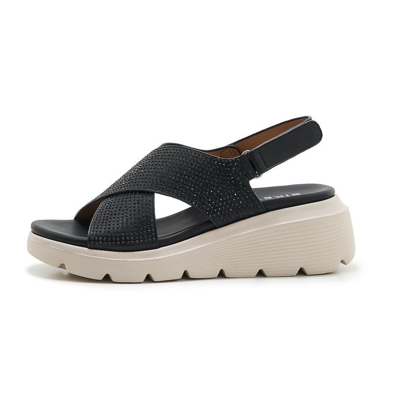 Shoes for Women Summer Fashion Platform Wedges Sandals Comfortable Non-slip Rhinestone Casual Beach Shoes Footwear 35-41 41 чорний
Shoes for Women Summer Fashion Platform Wedges Sandals Comfortable Non-slip Rhinestone Casual Beach Shoes Footwear 35-41 41 чорний