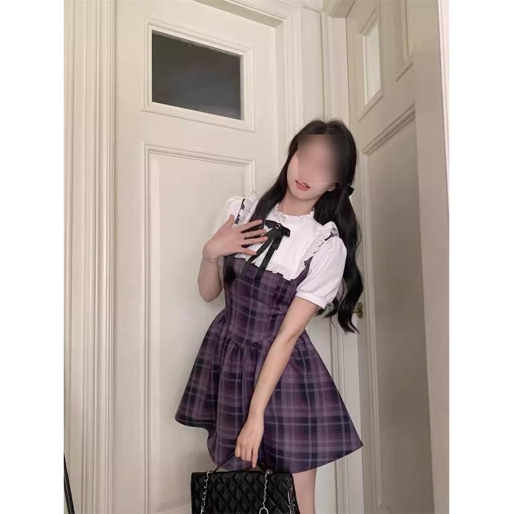 Women s Summer College Style Sweet Purple Plaid A-Line Dress with Slimming Petite Waist, Faux Two-Piece Design XL (suggested for 55-60 kg)
Women s Summer College Style Sweet Purple Plaid A-Line Dress with Slimming Petite Waist, Faux Two-Piece Design XL (suggested for 55-60 kg)