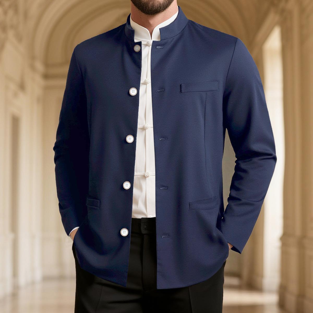 Men s Casual Stand-up Collar Coat, Fitted Mao-style Jacket S тёмно-синий
Men s Casual Stand-up Collar Coat, Fitted Mao-style Jacket S тёмно-синий