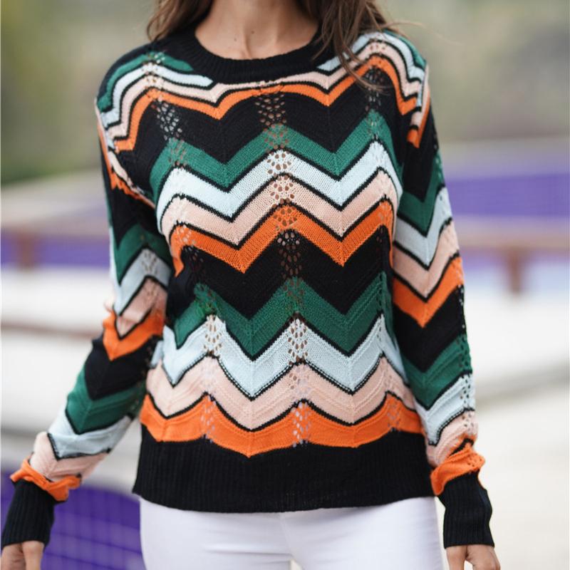 IHUASU Женский свитер с круглым вырезом для поездок на природу, осенне-зимний, пуловер, полосатый радужно-белый топ XL чёрный
IHUASU Женский свитер с круглым вырезом для поездок на природу, осенне-зимний, пуловер, полосатый радужно-белый топ XL чёрный