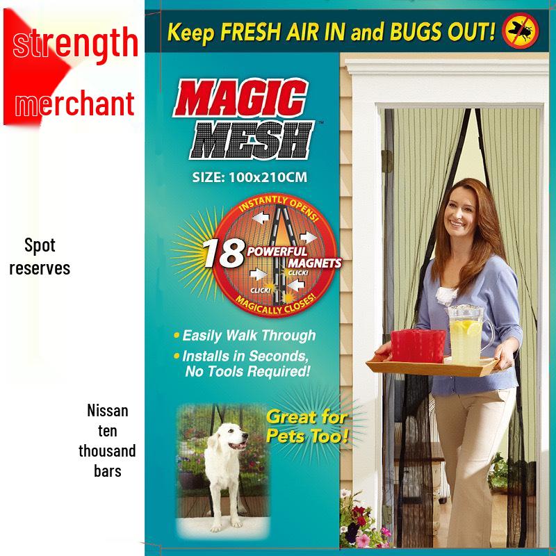 Breathable Magnetic Polyester Curtain: Cat-Proof, Mosquito-Resistant, High-Transparency Screen Door 100x210 cm чёрный
Breathable Magnetic Polyester Curtain: Cat-Proof, Mosquito-Resistant, High-Transparency Screen Door 100x210 cm чёрный