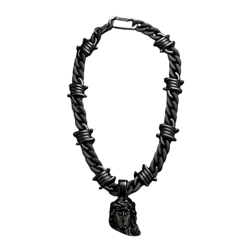 Elegant Black Portrait Pendant Necklace Lightweight Resin Acrylic Neckchain for Sensitive Skin and Daily Comfort 1
Elegant Black Portrait Pendant Necklace Lightweight Resin Acrylic Neckchain for Sensitive Skin and Daily Comfort 1