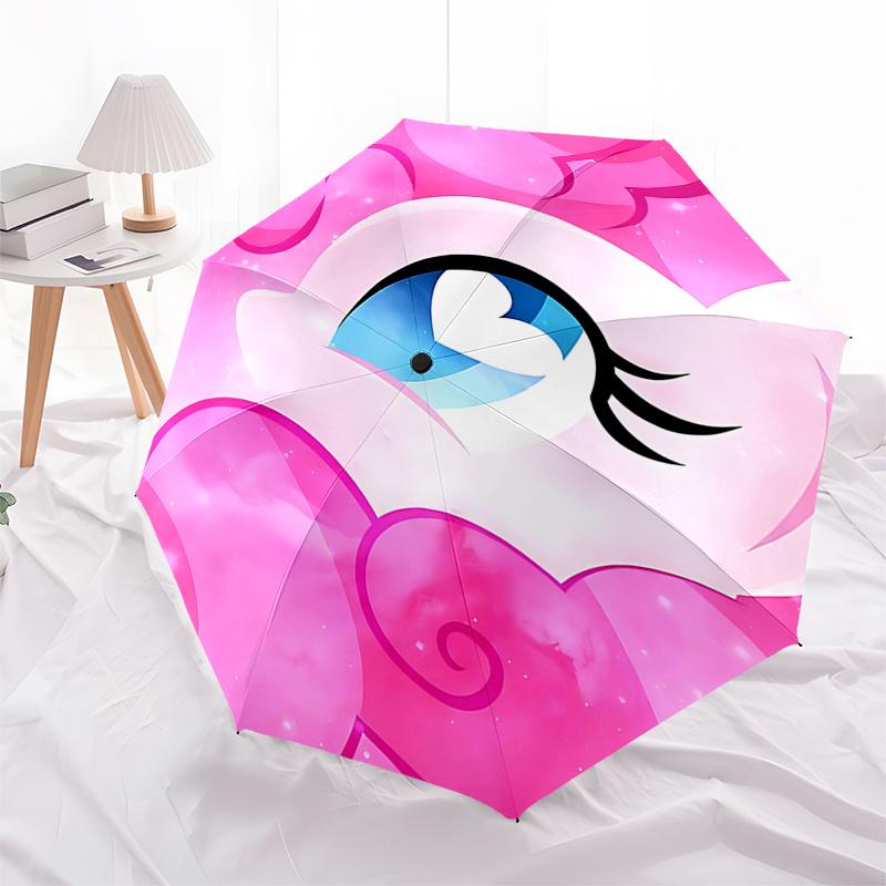 Pinkie Pie Heart Shaped Automatic Opening/Closing Umbrella with Foldable Design and 8 Bone Frame Perfect for Fans,Travelers,and Everyday
Pinkie Pie Heart Shaped Automatic Opening/Closing Umbrella with Foldable Design and 8 Bone Frame Perfect for Fans,Travelers,and Everyday
