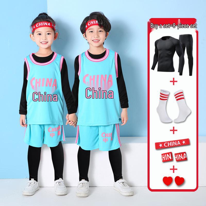 Kids Basketball Uniform Set for Autumn/Winter - Boys & Girls Performance and Training Jersey for Kindergarten & Primary School XXS for 90-105cm Height
Kids Basketball Uniform Set for Autumn/Winter - Boys & Girls Performance and Training Jersey for Kindergarten & Primary School XXS for 90-105cm Height