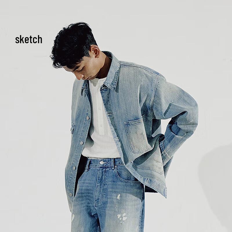 CROQUIS Men s H-Type Lapel Long Sleeve Denim Jacket XL
CROQUIS Men s H-Type Lapel Long Sleeve Denim Jacket XL