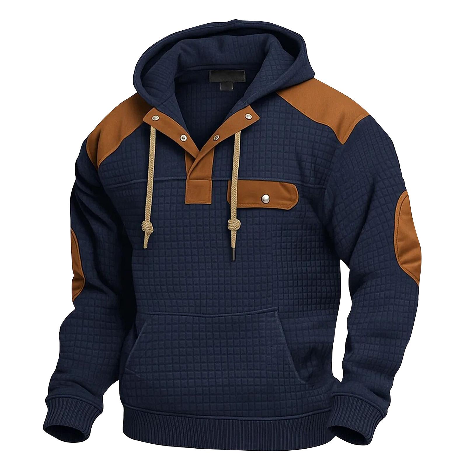 Men s Solid Color Button-Down Collar Hoodie Men s Sports Plus Size Casual Sweatshirt XL тёмно-синий
Men s Solid Color Button-Down Collar Hoodie Men s Sports Plus Size Casual Sweatshirt XL тёмно-синий