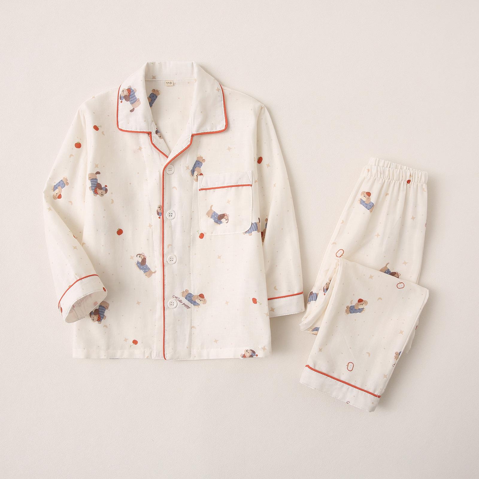 Boys All-Season Lapel Pajama Set - Spring & Autumn 2026 Pure Cotton Double-Layer Gauze 110 cm
Boys All-Season Lapel Pajama Set - Spring & Autumn 2026 Pure Cotton Double-Layer Gauze 110 cm