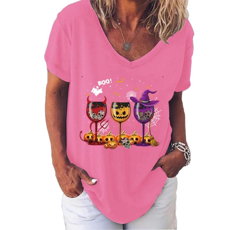 Fashion Spring Halloween Print Blouses Short Sleeved V-Neck T Shirts Casual XS серый
Fashion Spring Halloween Print Blouses Short Sleeved V-Neck T Shirts Casual XS серый