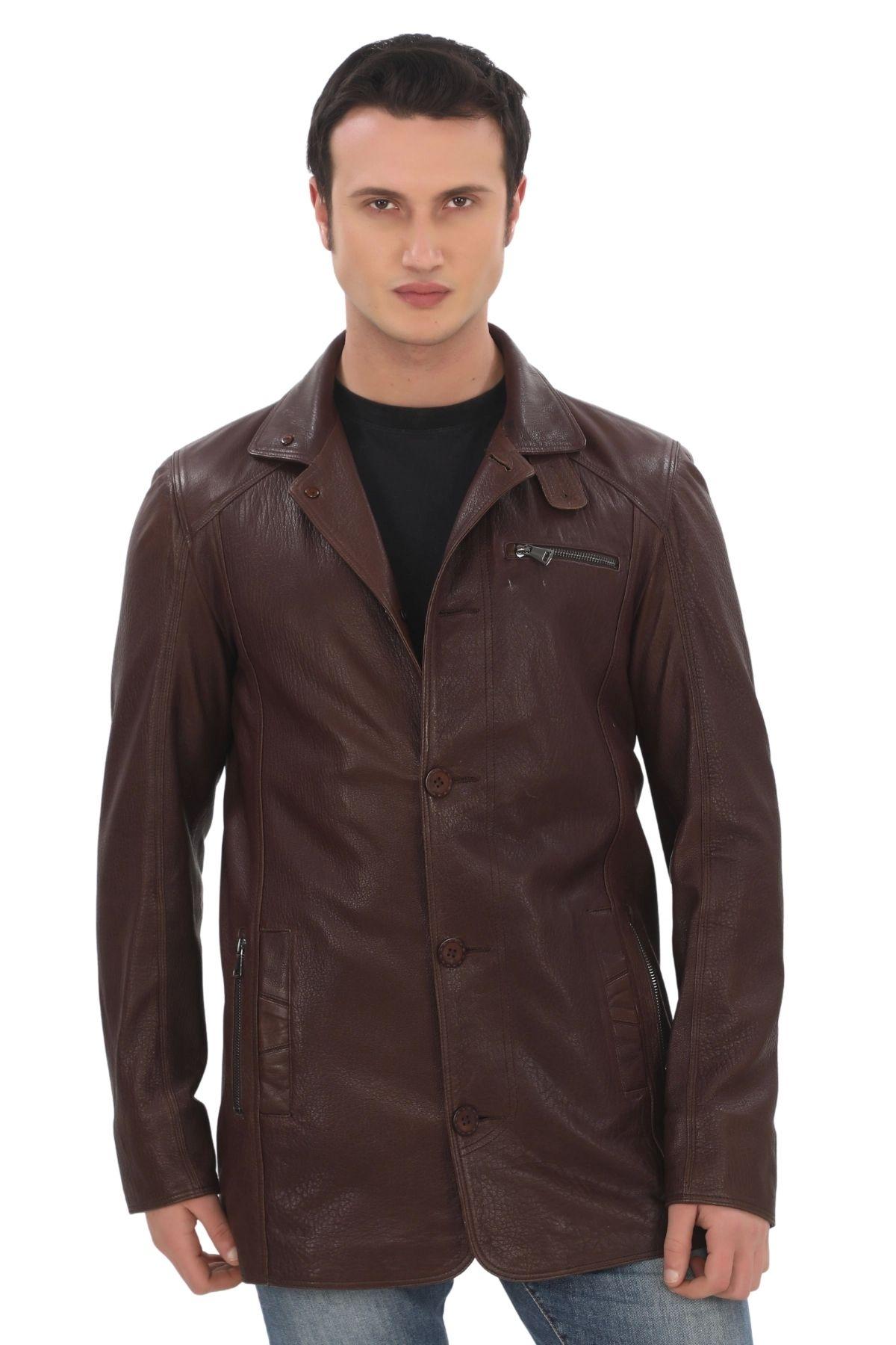 Men s Genuine Lambskin Jacket Classic Collar Brown Buttoned Leather Coat Stylish and Durable Men s Winter 2XL коричневий
Men s Genuine Lambskin Jacket Classic Collar Brown Buttoned Leather Coat Stylish and Durable Men s Winter 2XL коричневий