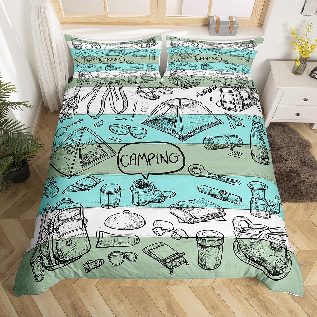 Comforter Hand Painted Mountain Decor Queen King Size Happy Camping Kids Bedding For Boys Girls 3 Pcs With 2 S Comforter (quilt)-EU Single(135*200cm)3pcs
Comforter Hand Painted Mountain Decor Queen King Size Happy Camping Kids Bedding For Boys Girls 3 Pcs With 2 S Comforter (quilt)-EU Single(135*200cm)3pcs