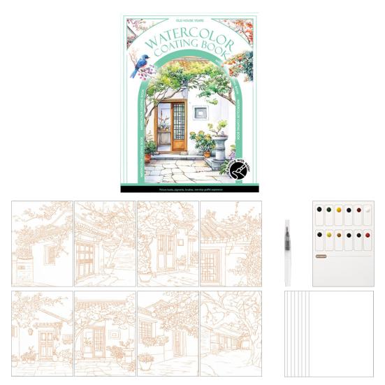 Portable Gouache Painting Book Tri-Fold Design Watercolor Pad Set with 12 Color Grids Ergonomic Brush Stress Relief Art Kit зелёный
Portable Gouache Painting Book Tri-Fold Design Watercolor Pad Set with 12 Color Grids Ergonomic Brush Stress Relief Art Kit зелёный