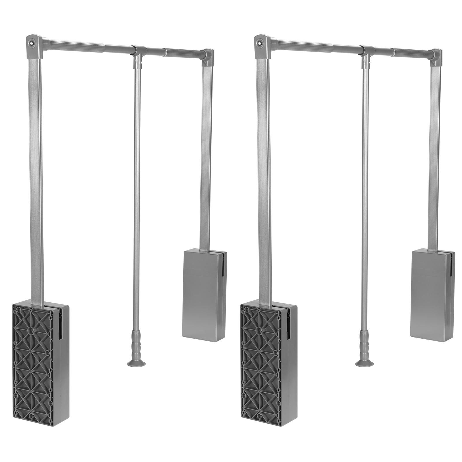 Adjustable Width 2 Pack Pull Down Closet Rod 60Lbs Load Two-way Buffering Side Mounted for Cabinet Bedroom High Cabinets Hanging
Adjustable Width 2 Pack Pull Down Closet Rod 60Lbs Load Two-way Buffering Side Mounted for Cabinet Bedroom High Cabinets Hanging