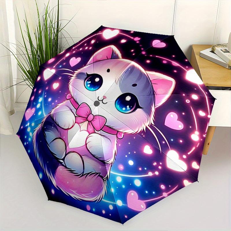1pc Sweet Love Cat Design Cartoon Umbrella, Portable 3-Fold Compact Umbrella, Suitable for Camping, Hiking and Travel, Ideal Easter Birthday
1pc Sweet Love Cat Design Cartoon Umbrella, Portable 3-Fold Compact Umbrella, Suitable for Camping, Hiking and Travel, Ideal Easter Birthday