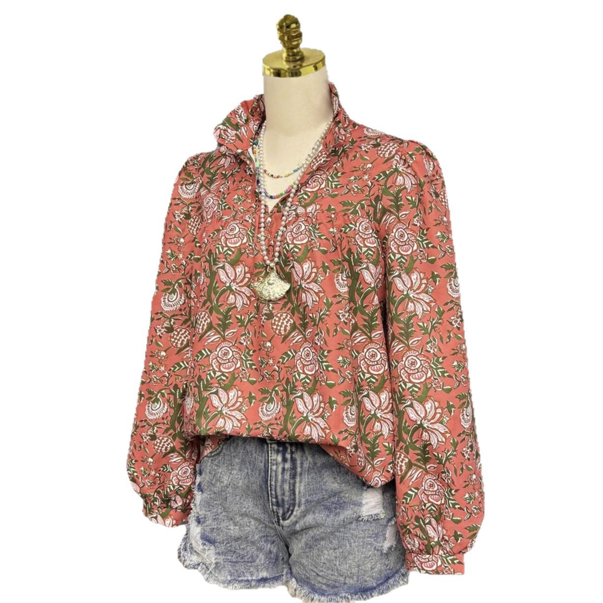 European American V-Neck Print Loose Long-Sleeved Shirt Double Extra Large
European American V-Neck Print Loose Long-Sleeved Shirt Double Extra Large