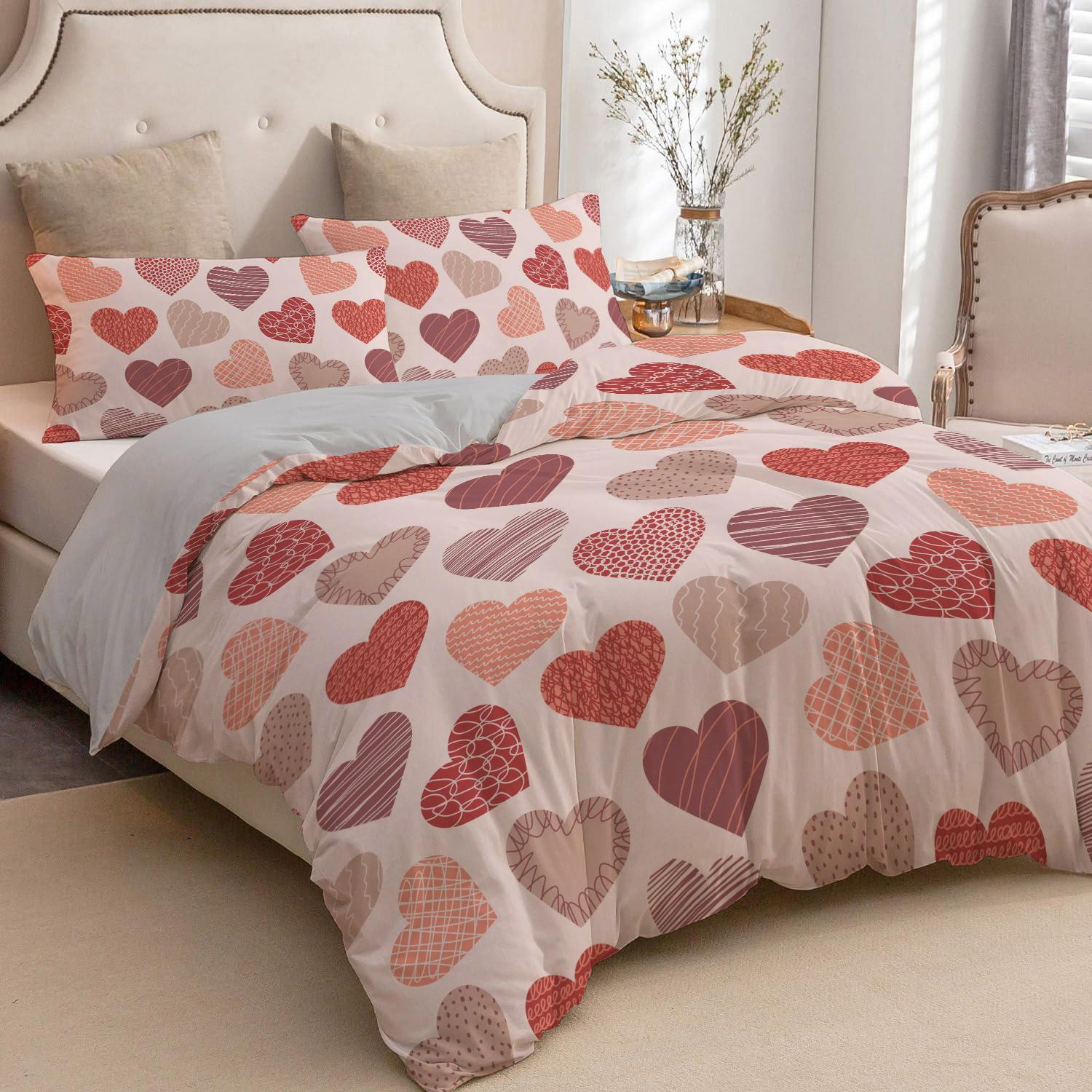 Heart Shaped Pattern 3D Printed Duvet Cover, Simple Style, Luxurious Bedding Set, Soft And Comfortable Duvet Cover, Pillowcase 135x200cm 2pcs
Heart Shaped Pattern 3D Printed Duvet Cover, Simple Style, Luxurious Bedding Set, Soft And Comfortable Duvet Cover, Pillowcase 135x200cm 2pcs