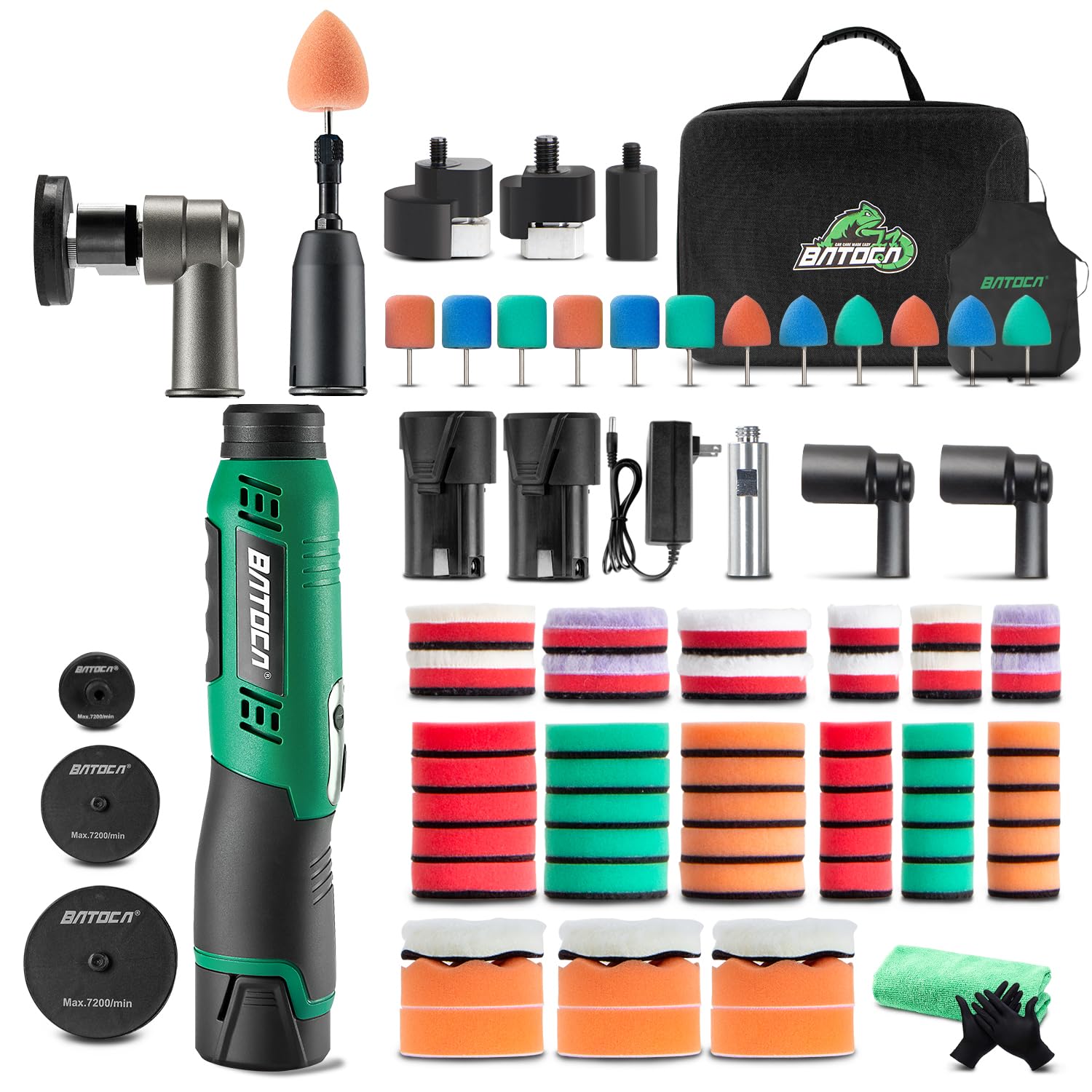 BATOCA S6 Мини-автомобиль Компактный Совместимый с Включает Две Полировки Максимальная Скорость 12В Универсальный Подходит для Фары и Колеса Автомобиля Включает Сумку для Хранения и