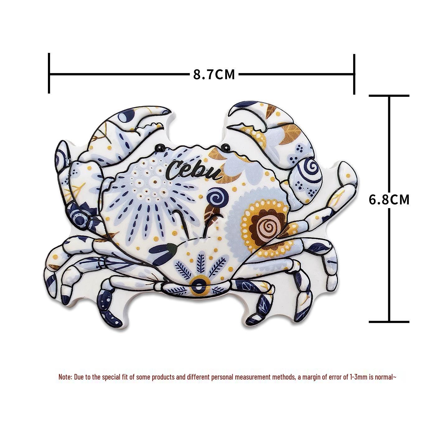 3D Crab Marine Animal Fridge Magnet - Creative Cultural Souvenir & Home Decor Gift
3D Crab Marine Animal Fridge Magnet - Creative Cultural Souvenir & Home Decor Gift