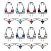 2 Teiliges Damen Dessous Set Mini Micro Bikini BH Oberteil Mit G