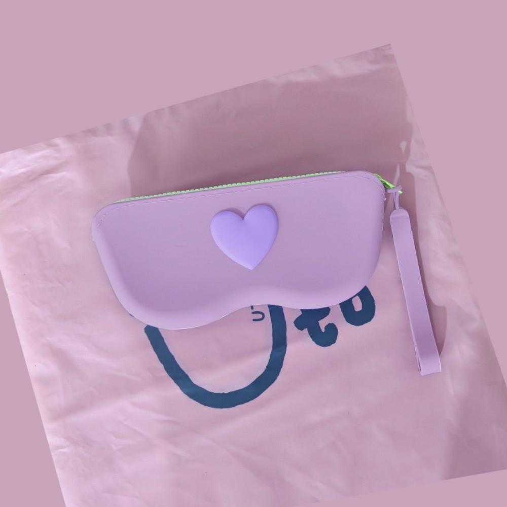 Love Heart Sunglasses Storage Bag Dustproof Eyeglass Case Silicone Glasses Bag Protective Cover Purple-A
Love Heart Sunglasses Storage Bag Dustproof Eyeglass Case Silicone Glasses Bag Protective Cover Purple-A