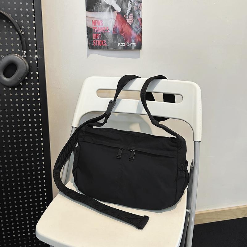 Универсальная женская сумка через плечо, вместительная, на молнии, однотонная, многофункциональная