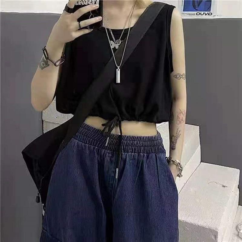Harajuku Style Women s Solid Color Knit Camisole Vest - Slimming Summer Drawstring Base Layer Top One Size белый
Harajuku Style Women s Solid Color Knit Camisole Vest - Slimming Summer Drawstring Base Layer Top One Size белый