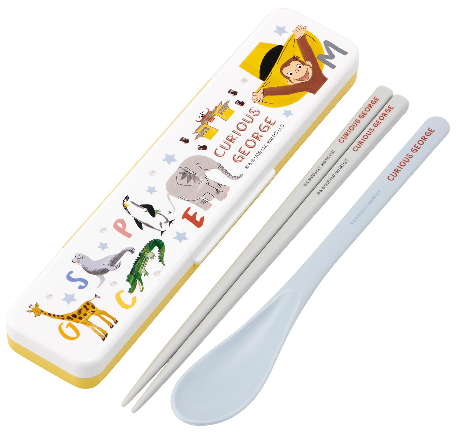 Skater Lunch Box Combi Set Chopsticks Spoon 18cm Silicone Cushion No Sound Antibacterial Treatment for Children Curious George ZOO Made in Japan
Skater Lunch Box Combi Set Chopsticks Spoon 18cm Silicone Cushion No Sound Antibacterial Treatment for Children Curious George ZOO Made in Japan