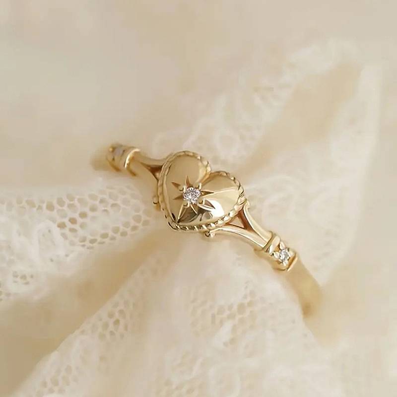Huitan Gold Color Heart Rings with Shiny Cubic Zirconia for Women Delicate Wedding Band Accessories Trendy Engagement Zircon 6
Huitan Gold Color Heart Rings with Shiny Cubic Zirconia for Women Delicate Wedding Band Accessories Trendy Engagement Zircon 6