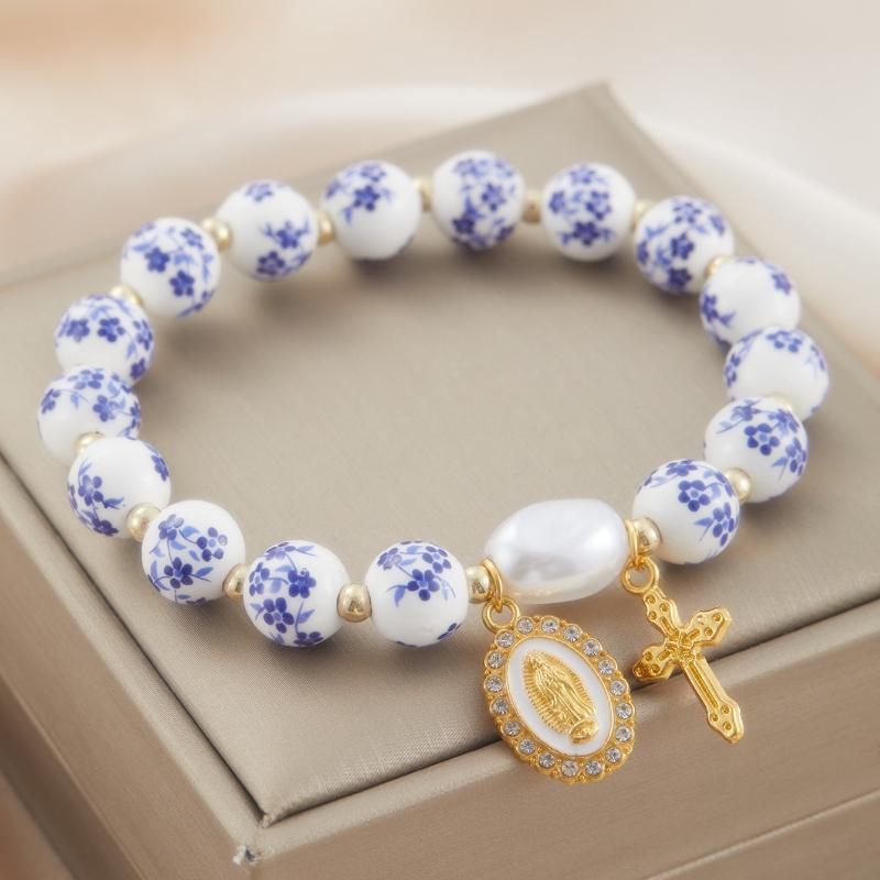 New Personalized Patterned Bead Carved Portrait Cross Bracelet, Suitable for Women s Religious Daily Zircon Gifts
New Personalized Patterned Bead Carved Portrait Cross Bracelet, Suitable for Women s Religious Daily Zircon Gifts